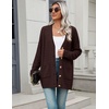 Zeagoo Cardigan Sweaters for Women Long Sleeve Fall Clothes Button Down Top(Deep Brown)
