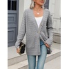 Zeagoo Cardigan Sweaters for Women Long Sleeve Fall Clothes Button Down Top(Gray)