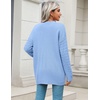 Zeagoo Cardigan Sweaters for Women Long Sleeve Fall Clothes Button Down Top(Light Blue)