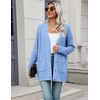 Zeagoo Cardigan Sweaters for Women Long Sleeve Fall Clothes Button Down Top(Light Blue)