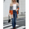 Zeagoo Cardigan Sweaters for Women Open Front Cardigans Long Sleeve Sweater(A1-colorblock 965)