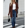 Zeagoo Cardigan Sweaters for Women Open Front Cardigans Long Sleeve Sweater(Brown)