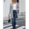 Zeagoo Cardigan Sweaters for Women Open Front Cardigans Long Sleeve Sweater(Gray)