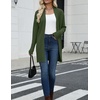 Zeagoo Cardigan Sweaters for Women Open Front Cardigans Long Sleeve Sweater(Green)