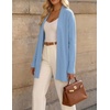Zeagoo Cardigan Sweaters for Women Open Front Cardigans Long Sleeve Sweater(Light Blue)
