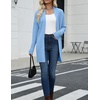 Zeagoo Cardigan Sweaters for Women Open Front Cardigans Long Sleeve Sweater(Light Blue)