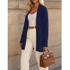 Zeagoo Cardigan Sweaters for Women Open Front Cardigans Long Sleeve Sweater(Navy Blue)