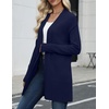 Zeagoo Cardigan Sweaters for Women Open Front Cardigans Long Sleeve Sweater(Navy Blue)
