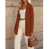 Zeagoo Cardigan Sweaters for Women Open Front Cardigans Long Sleeve Sweater(Orange)