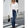 Zeagoo Cardigan Sweaters for Women Open Front Cardigans Long Sleeve Sweater(White)