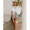 Zeagoo Short Sleeve Crochet Sweater Lightweight Summer Tops Beach Cover Ups(A-white)