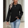 Zeagoo Sweaters for Women 2026 Loose Fit Chunky Knit Casual Fall Outfits(02 Black)