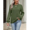 Zeagoo Sweaters for Women 2026 Loose Fit Chunky Knit Casual Fall Outfits(Army Green)