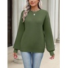 Zeagoo Sweaters for Women 2026 Loose Fit Chunky Knit Casual Fall Outfits(Army Green)
