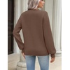 Zeagoo Sweaters for Women 2026 Loose Fit Chunky Knit Casual Fall Outfits(Brown)
