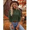 Zeagoo Sweaters for Women Turtleneck Tops Long Sleeve Mock Neck Pullover(Army Green)