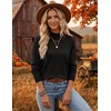 Zeagoo Sweaters for Women Turtleneck Tops Long Sleeve Mock Neck Pullover(Black)