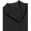 Zeagoo Womens Fall Long Sleeve Quarter Zip Sweaters Knit Pullover Tops(Black)
