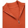Zeagoo Womens Fall Long Sleeve Quarter Zip Sweaters Knit Pullover Tops(Orange)