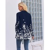 Zeagoo Women’s Lightweight Cardigan Open Front Long Sleeve Casual Cardigans(A-floral Navy 103)