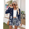Zeagoo Women’s Lightweight Cardigan Open Front Long Sleeve Casual Cardigans(A-floral Navy 103)
