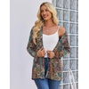 Zeagoo Women’s Lightweight Cardigan Open Front Long Sleeve Casual Cardigans(A-multicolor)