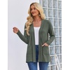 Zeagoo Women’s Lightweight Cardigan Open Front Long Sleeve Casual Cardigans(Army Green)