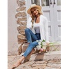 Zeagoo Women’s Lightweight Cardigan Open Front Long Sleeve Casual Cardigans(A-white)