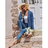 Zeagoo Women’s Lightweight Cardigan Open Front Long Sleeve Casual Cardigans(Blue)