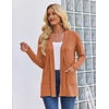 Zeagoo Women’s Lightweight Cardigan Open Front Long Sleeve Casual Cardigans(Orange)