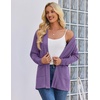 Zeagoo Women’s Lightweight Cardigan Open Front Long Sleeve Casual Cardigans(Purple)
