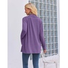 Zeagoo Women’s Lightweight Cardigan Open Front Long Sleeve Casual Cardigans(Purple)