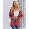 Zeagoo Women’s Lightweight Cardigan Open Front Long Sleeve Casual Cardigans(Red)