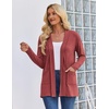 Zeagoo Women’s Lightweight Cardigan Open Front Long Sleeve Casual Cardigans(Red)