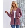 Zeagoo Women’s Lightweight Cardigan Open Front Long Sleeve Casual Cardigans(Wine Red)