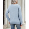 Zeagoo Women’s Sweaters 3D Floral Appliques Crewneck Long Sleeve Pullovers(03 Blue)