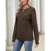 Zeagoo Women’s Sweaters 3D Floral Appliques Crewneck Long Sleeve Pullovers(Coffee)