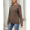 Zeagoo Women’s Sweaters 3D Floral Appliques Crewneck Long Sleeve Pullovers(Coffee Brown)
