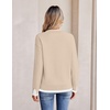 Zeagoo Womens Sweaters Crewneck Long Sleeve Pullover Tops(Apricot)