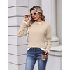Zeagoo Womens Sweaters Crewneck Long Sleeve Pullover Tops(Apricot)