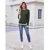 Zeagoo Womens Sweaters Crewneck Long Sleeve Pullover Tops(Army Green)