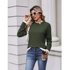 Zeagoo Womens Sweaters Crewneck Long Sleeve Pullover Tops(Army Green)