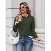 Zeagoo Womens Sweaters Crewneck Long Sleeve Pullover Tops(Army Green)
