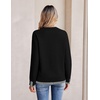 Zeagoo Womens Sweaters Crewneck Long Sleeve Pullover Tops(Black)