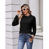 Zeagoo Womens Sweaters Crewneck Long Sleeve Pullover Tops(Black)