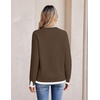 Zeagoo Womens Sweaters Crewneck Long Sleeve Pullover Tops(Brown)