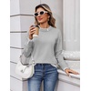 Zeagoo Womens Sweaters Crewneck Long Sleeve Pullover Tops(Light Grey)