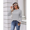 Zeagoo Womens Sweaters Crewneck Long Sleeve Pullover Tops(Light Grey)