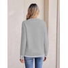 Zeagoo Womens Sweaters Crewneck Long Sleeve Pullover Tops(Light Grey)