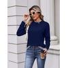 Zeagoo Womens Sweaters Crewneck Long Sleeve Pullover Tops(Navy Blue)